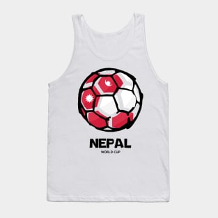 Nepal Football Country Flag Tank Top